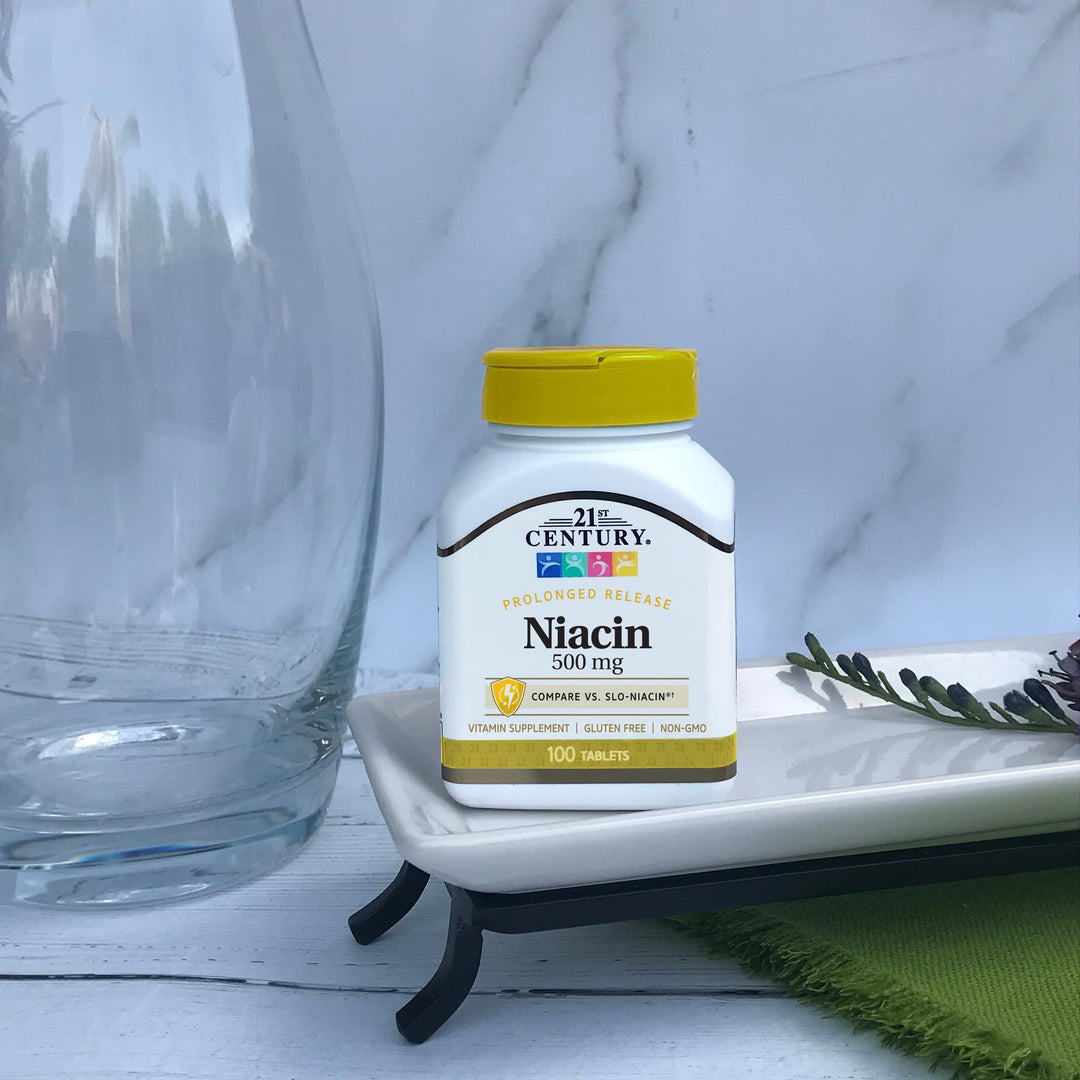 Niacin 500 mg Prolonged Release Tablets, 100 Count (27474)