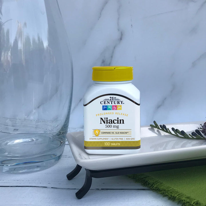Niacin 500 mg Prolonged Release Tablets, 100 Count (27474)