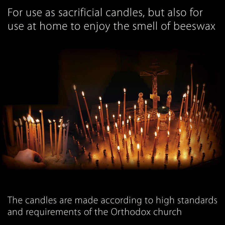 Pure Beeswax Candles - No-Drip, Smoke-Less, Tall, Thin Taper Candles – Decorative Candles for Church Prayer, Decor or Birthday Candles – Honey Scented Candles – 7.3”x0.24” (Yellow, 50pcs)