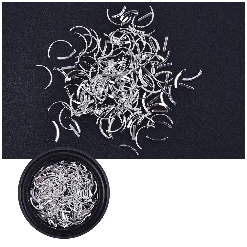 6 Boxes Gold Sliver Metal Nail Studs 3D Nail Art Jewelry Decoration Mix Shapes Star Monn Heart Shell Decor Manicure Tips(4 color)