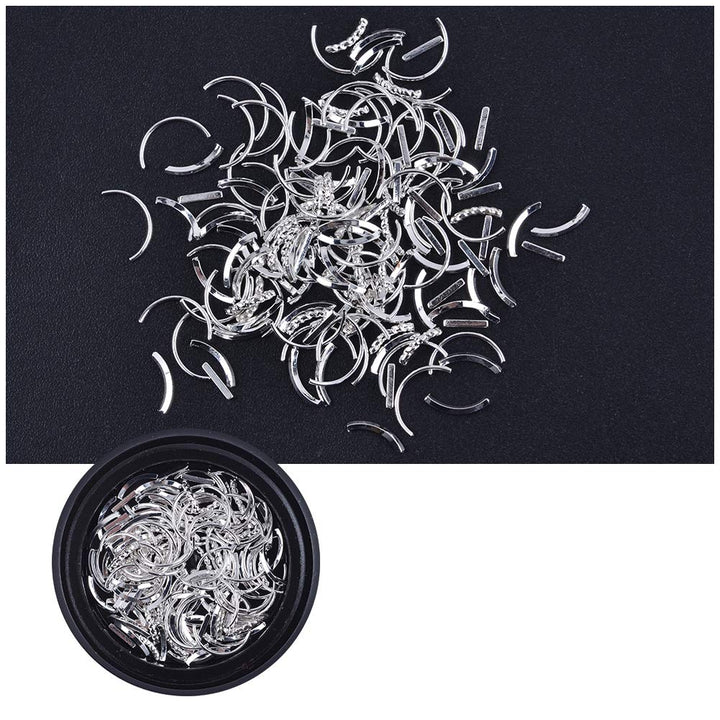 6 Boxes Gold Sliver Metal Nail Studs 3D Nail Art Jewelry Decoration Mix Shapes Star Monn Heart Shell Decor Manicure Tips(4 color)