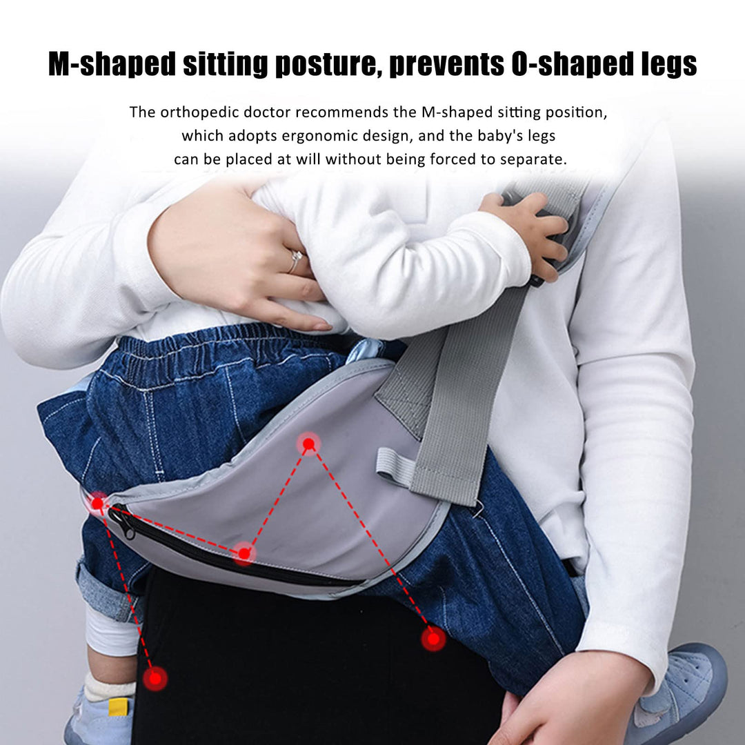 Portable Baby Carrier, Ergonomic Adjustable Widen Separate Padded Shoulder Straps, Soft Breathable Child Slings for Infants and Toddlers up to 55Lbs,5-42 Months (Gray)