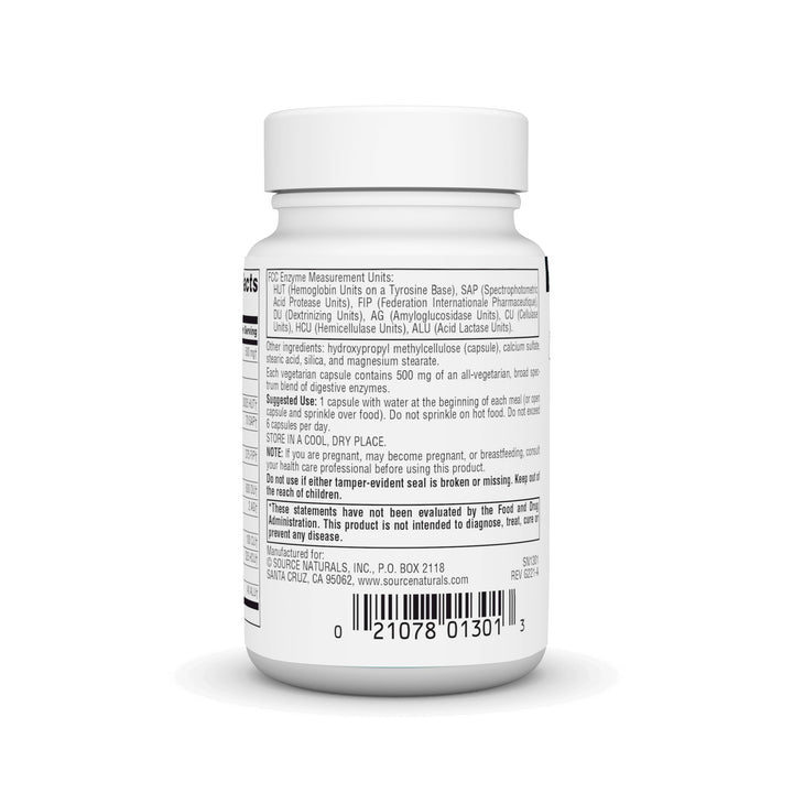 Essential Enzymes 500mg Bio-Aligned Multiple Enzyme Supplement Herbal Defense for Digestion, Gas, Constipation & Bloating Relief - Supports Immune System* - 60 Vegetarian Capsules