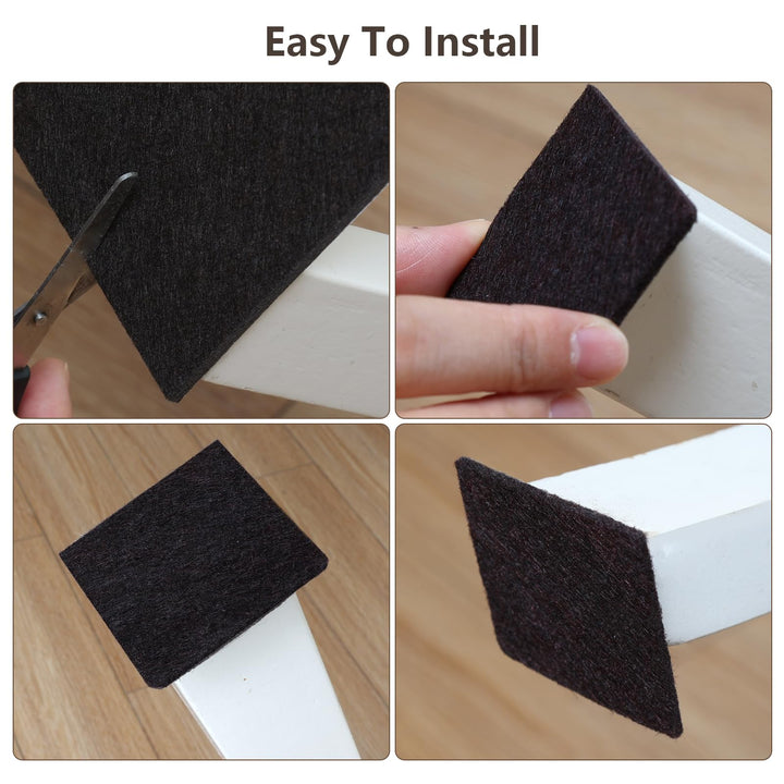 Felt Furniture Pads -32 Pcs Furniture Pads Hardwoods Floors Self Adhesive, Cuttable Felt Chair Pads, Anti Scratch Floor Protectors for Furniture Feet Chair Legs, Furniture Felt Pads
