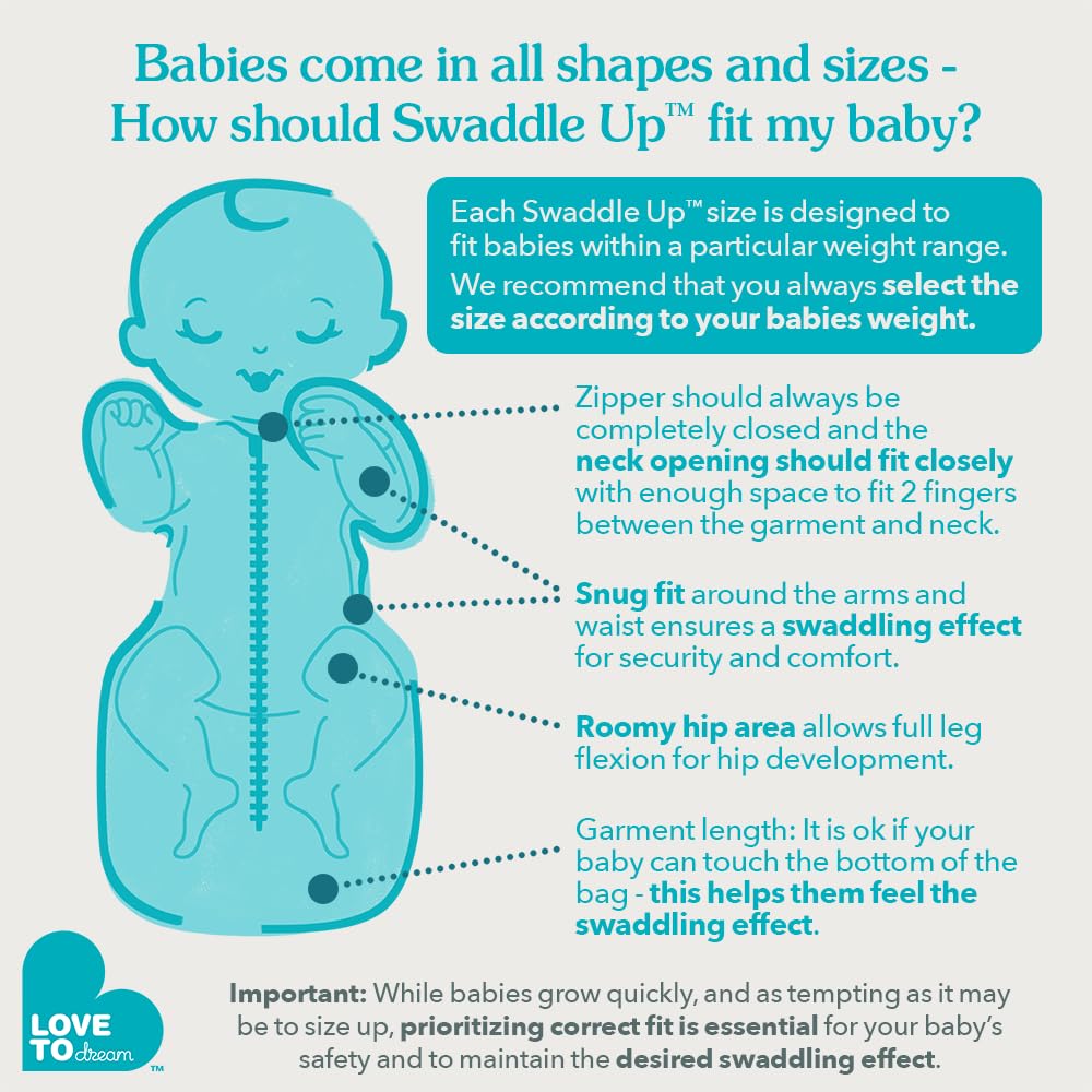 Swaddle UP, Baby Sleep Sack, Self-Soothing Swaddles for Newborns, Improves Sleep, Snug Fit Helps Calm Startle Reflex, New Born Essentials for Baby, 1.0 TOG, 13-19 lbs, Gray