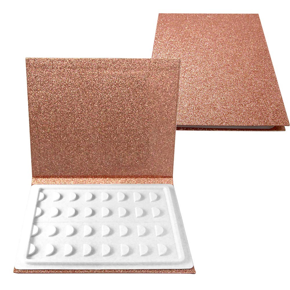 Eyelash Book to Keep 16 Pairs Eyelash, Portable Travel Lash Box, Eyelash Case, 3D Eyelash Storage Book Eyelashes Sample Catalog Display Card (Rose Gold)