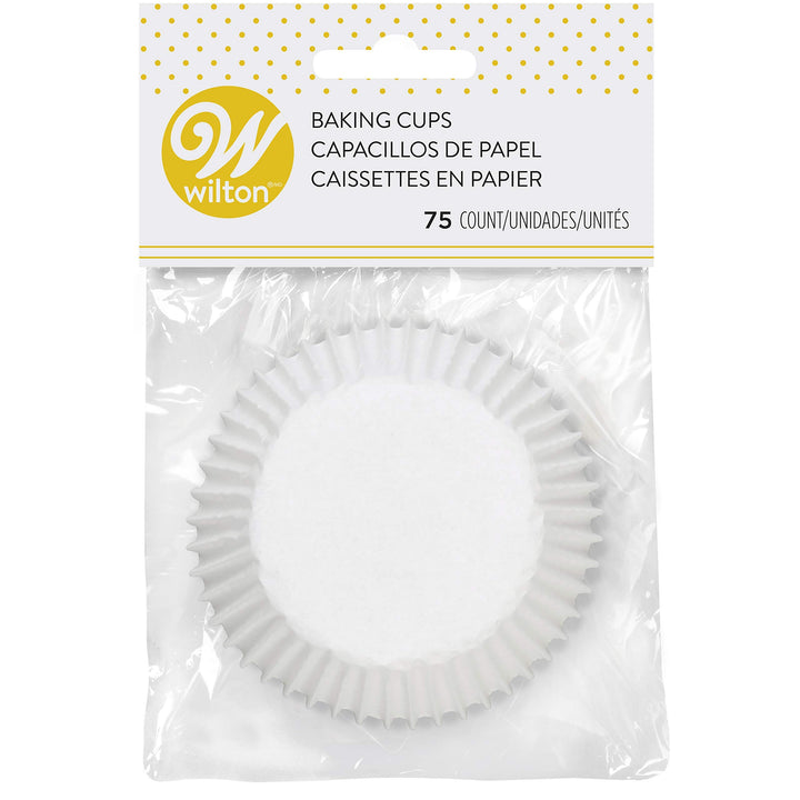 White Standard 75 Baking Cups, Single Pack