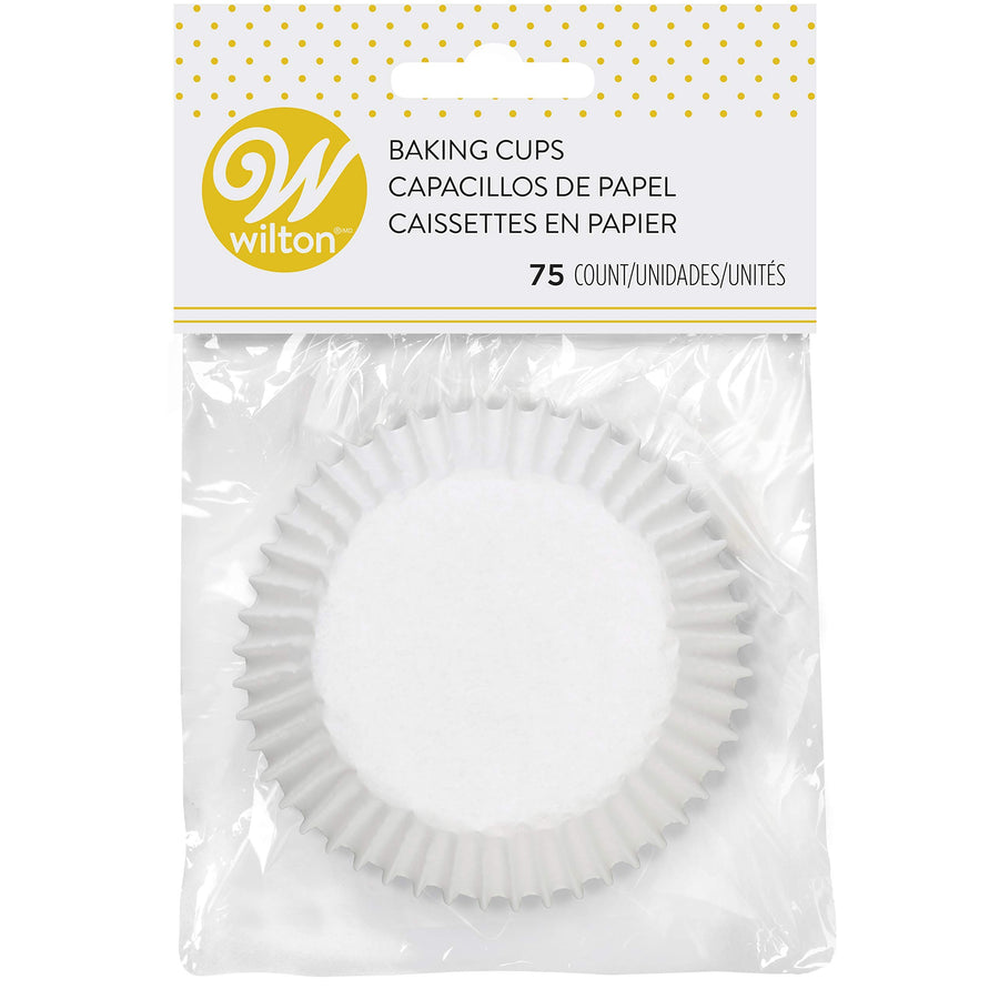 White Standard 75 Baking Cups, Single Pack