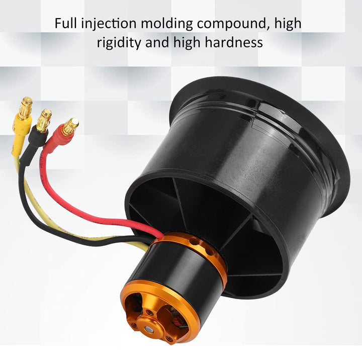 Ducted Fan with Motor, 50mm EDF 12 Blades Ducted Fan with QF2611-4600KV 3-4S Brushless Motor for RC Airplane(CCW)