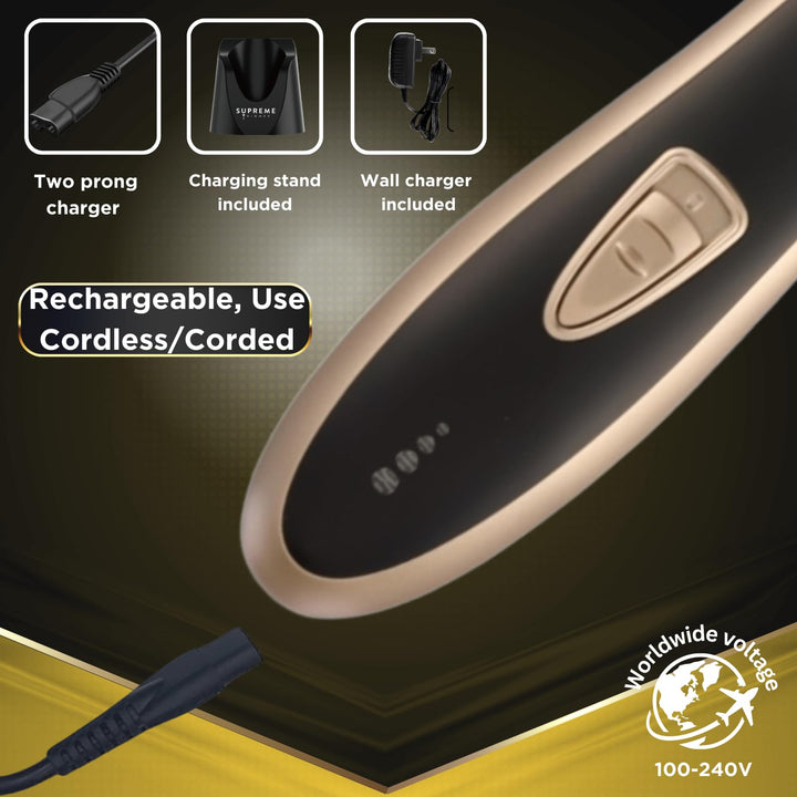 T Shaper | Professional Barber Trimmer Hair Clippers for Men (90 Min Run Time) Cordless Hair Trimmer Zero Gapped Liner Beard Trimmer | ST5210 Gold
