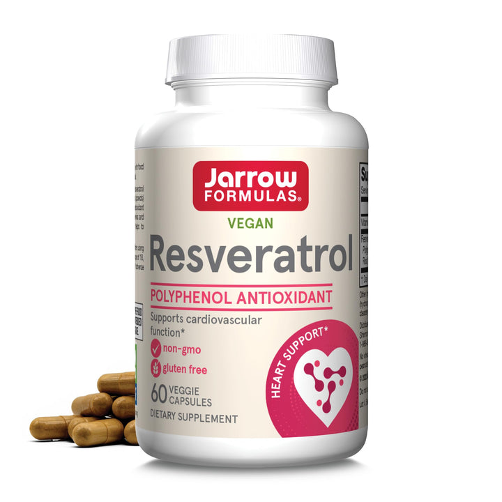 ® Resveratrol 100 mg, Dietary Supplement, Antioxidant Support for Cardiovascular Function, 60 Veggie Capsules, 60 Day Supply