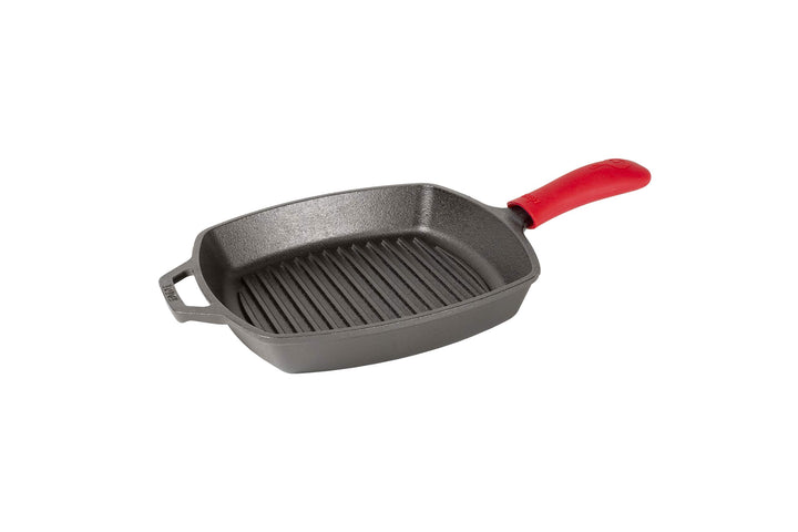 Silicone Hot Handle Holder - Red Heat Protecting Silicone Handle for Cast Iron Skillets with Keyhole Handle