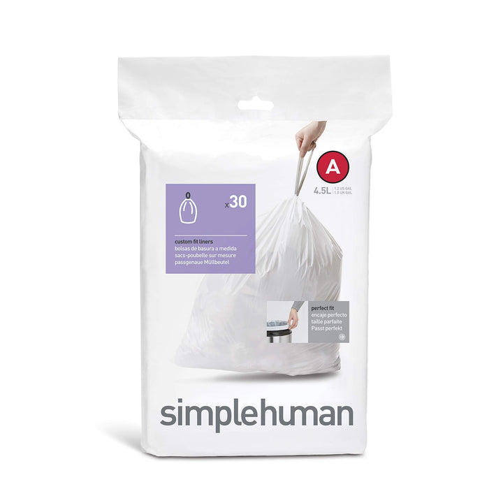 Code F Custom Fit Trash Can Liner, 1 refill pack (20 liners), 25 Liters / 6.5 Gallons