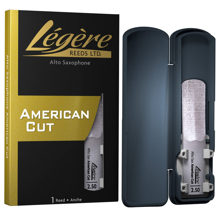Légère Reeds - Alto Saxophone Reed, American Cut, Strength 2.50 (ASA2.50) - Premium Synthetic Woodwind Reed