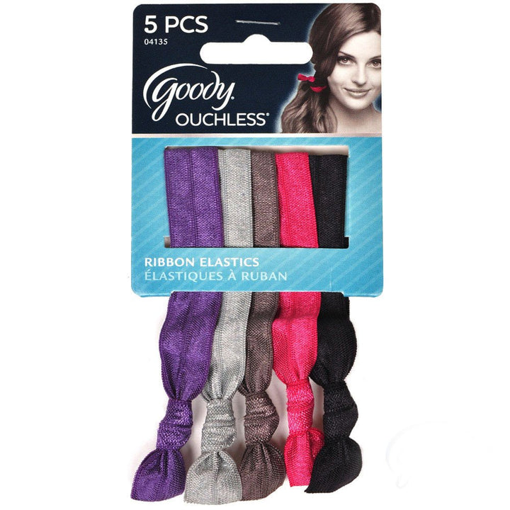 Goody Ouchless Ribbon Elastics, 5 count