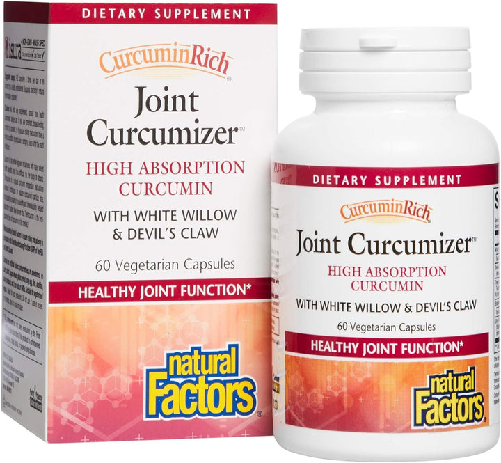 CurcuminRich Joint Curcumizer , Support Healthy Joints, Heart and Natural Inflammatory Response with White Willow, 60 capsules (30 servings)