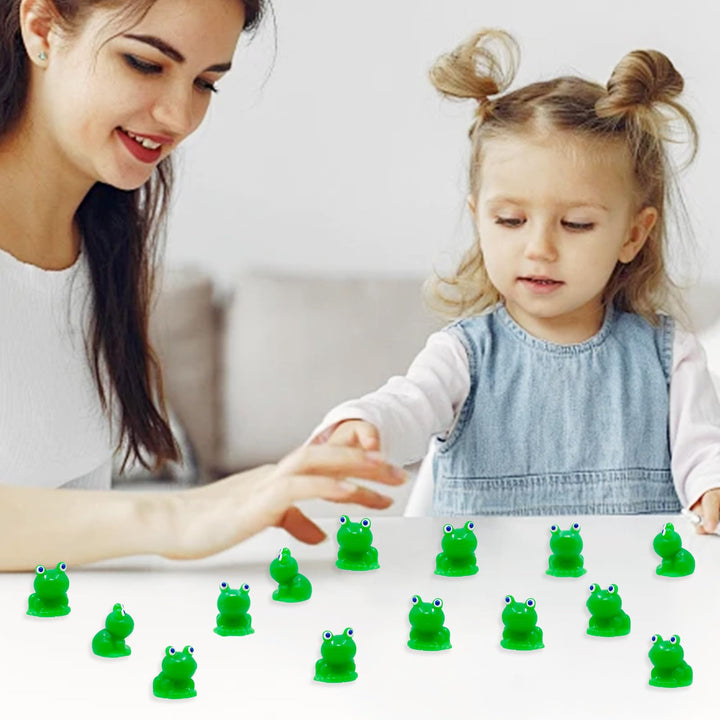 20 Pcs Resin Mini Frogs Green Frog Miniature Figurines Animals Model Fairy Garden Miniature Moss Landscape DIY Terrarium Crafts Ornament Accessories for Home Décor