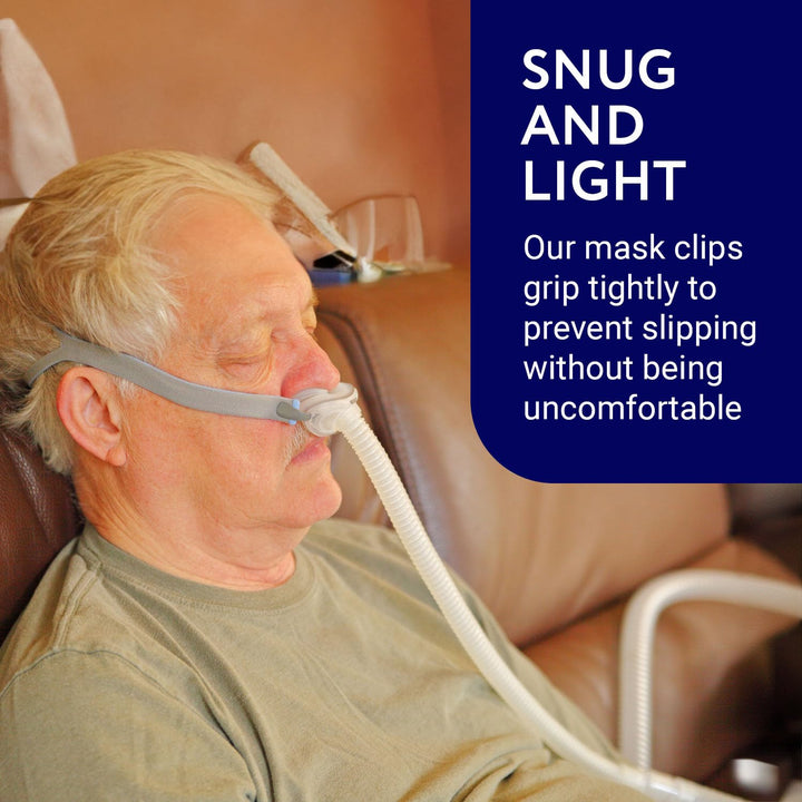 Impresa Replacement Headgear for CPAP Mask - Includes 2 Elastic Mask Straps and 4 Adjustable Clips - Compatible with ResMed Airfit P10 Nasal Pillow (6 Pieces Total)