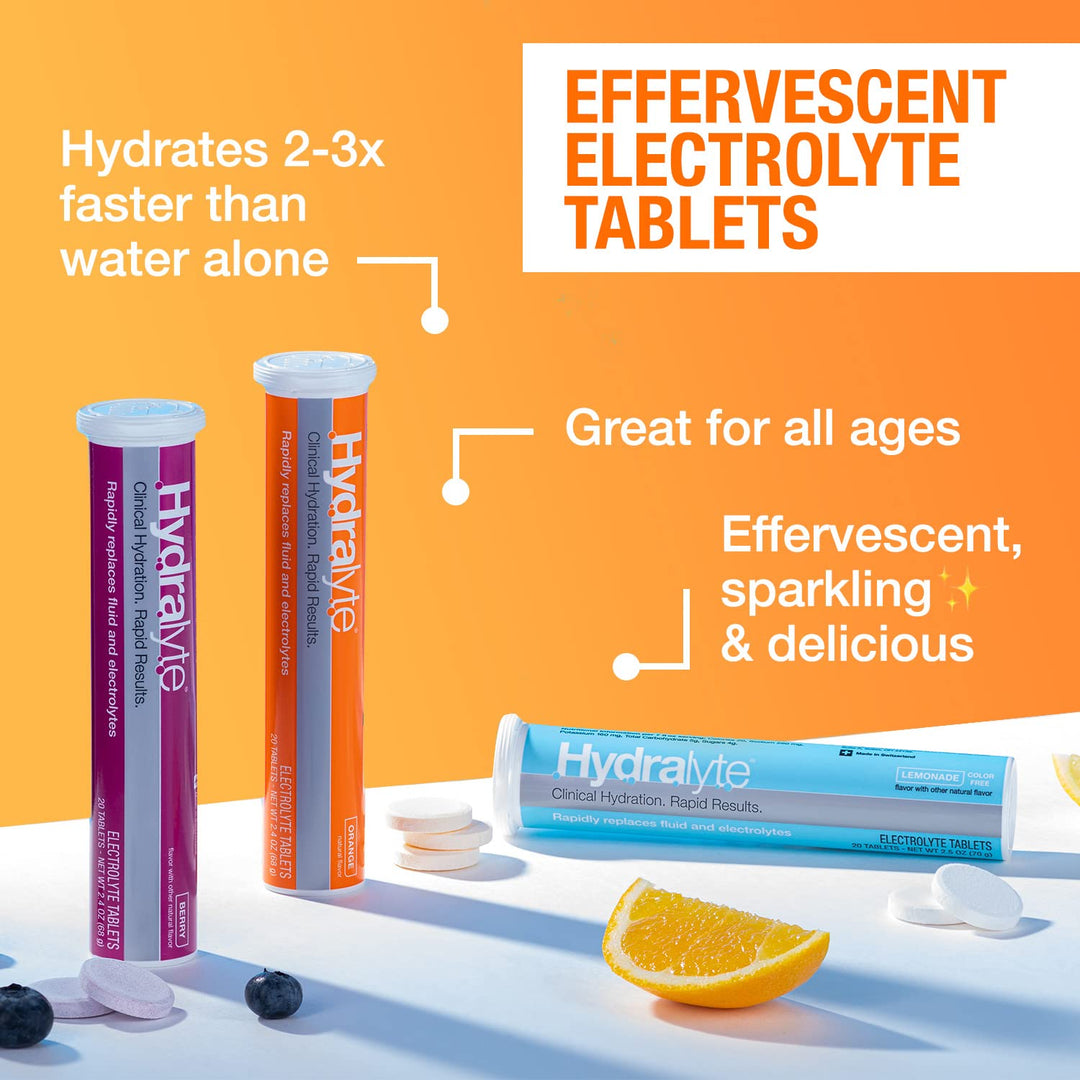 Electrolyte Tablets | Orange Electrolytes | Perfect for Bachelorette Parties, Workout Essential and A Travel Essential for Daily Hydration Needs | (10 Servings, 20 Electrolyte Tablets)