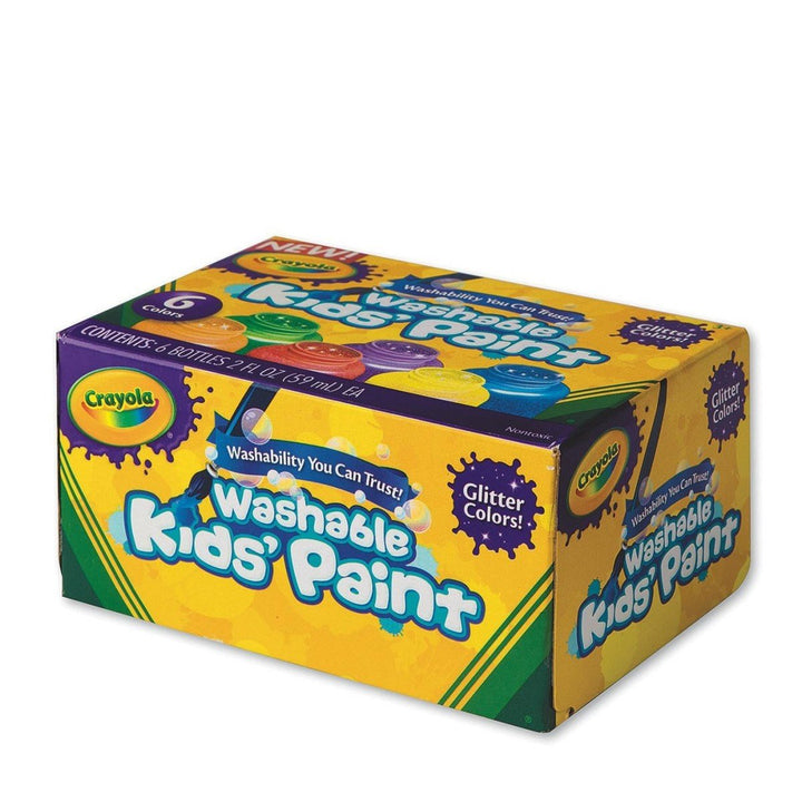 Washable Glitter Paint Great for Classroom Projects, 6 Count