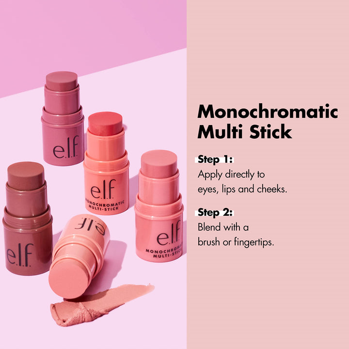 Elf Monochromatic Multi Stick Eyes Lips Cheeks, Dazzling Peony