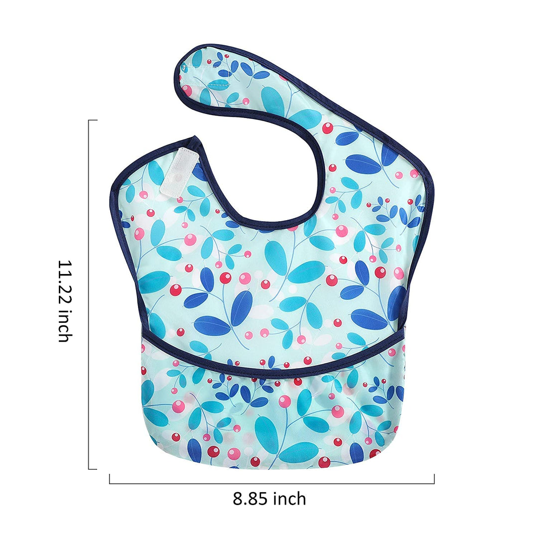 3 Pack Super Light Weight Baby Bib, Waterproof, Washable, Stain Oil and Odor Resistant 12-48 Months (Girl)