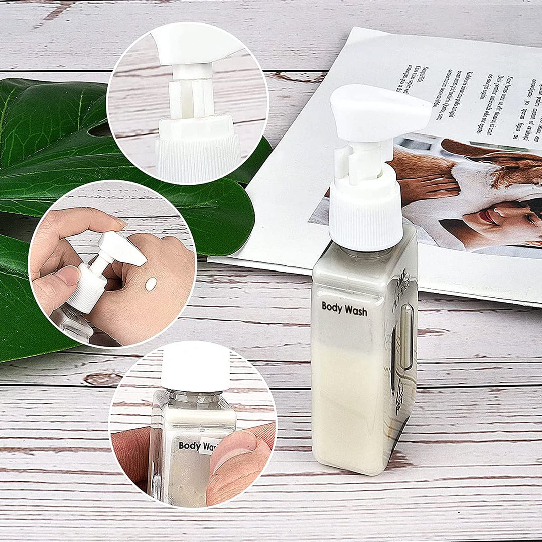 Travel Size Toiletries, 4pcs Travel Containers, Travel Bottles Leak Proof with Labels, TSA Approved Reusable Containers For Toiletries