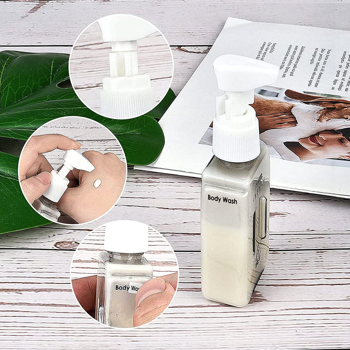 Travel Size Toiletries, 4pcs Travel Containers, Travel Bottles Leak Proof with Labels, TSA Approved Reusable Containers For Toiletries