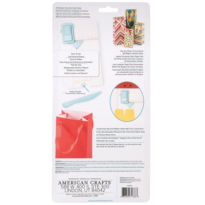 Gift Bag Punch Board, Punches Papers Hole Punches Paper Punches Paper Craft Supplies Punches for Crafting Paper Punches for Card Making Punch and Score Board