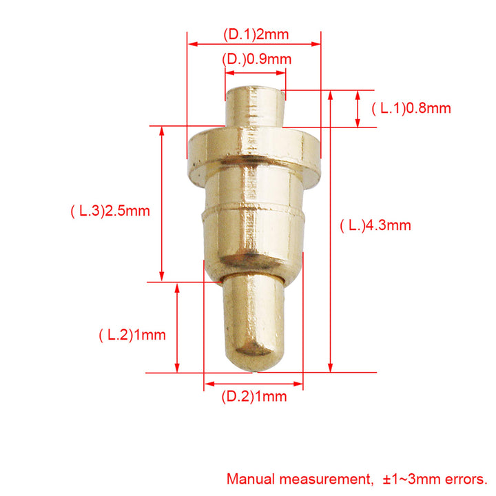 100 Piece Gold Plated PCB Probes Pattern die Part Pin Pogo Pin 1mm Pin