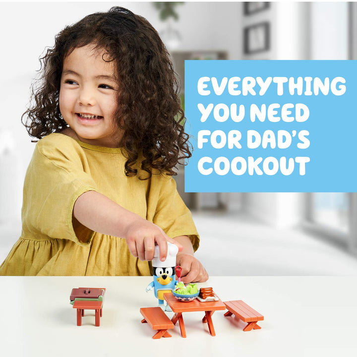 Dad Backyard BBQ - Bandit 2.5 Figure with Backyard Playset, Multicolor, 13030