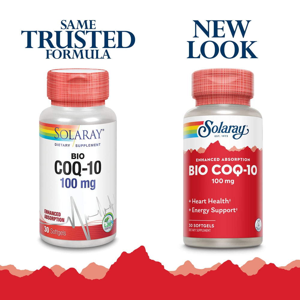 Bio CoQ-10 100 mg | Enhanced Absorption | Vitamins A & E | Healthy Heart & Cellular Energy Support (30 CT)