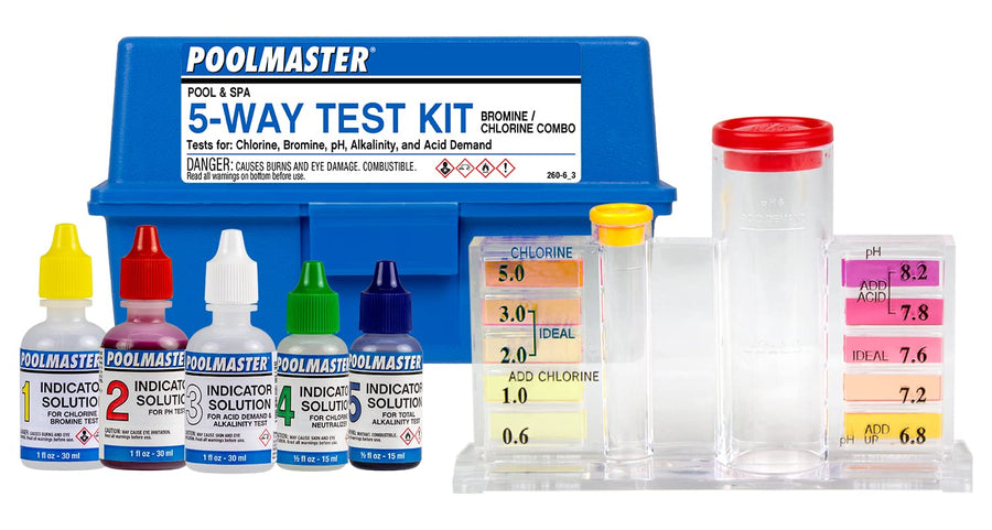 22260 Essential Collection Chemistry Set, 5-Way Swimming Pool and Spa Water Test Kit, Small, Multi
