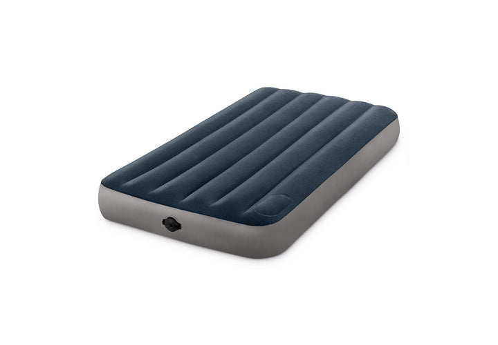 64781E Dura-Beam Standard Single-High Air Mattress: Fiber-Tech – Twin Size – 2-Step Pump – 10in Bed Height – 300lb Weight Capacity