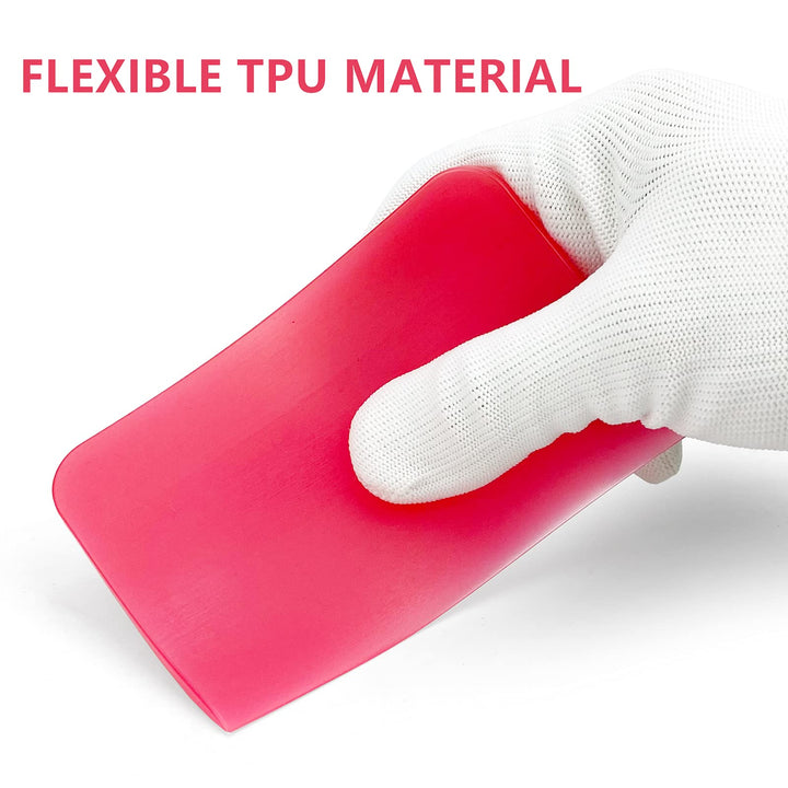 Pink Flexible Rubber Vinyl Wrap Squeegee, 4.7x3Inch, Decal Squeegee Window Tint Squeegee, Safely Application for Car Vinyl&Film, 1Piece