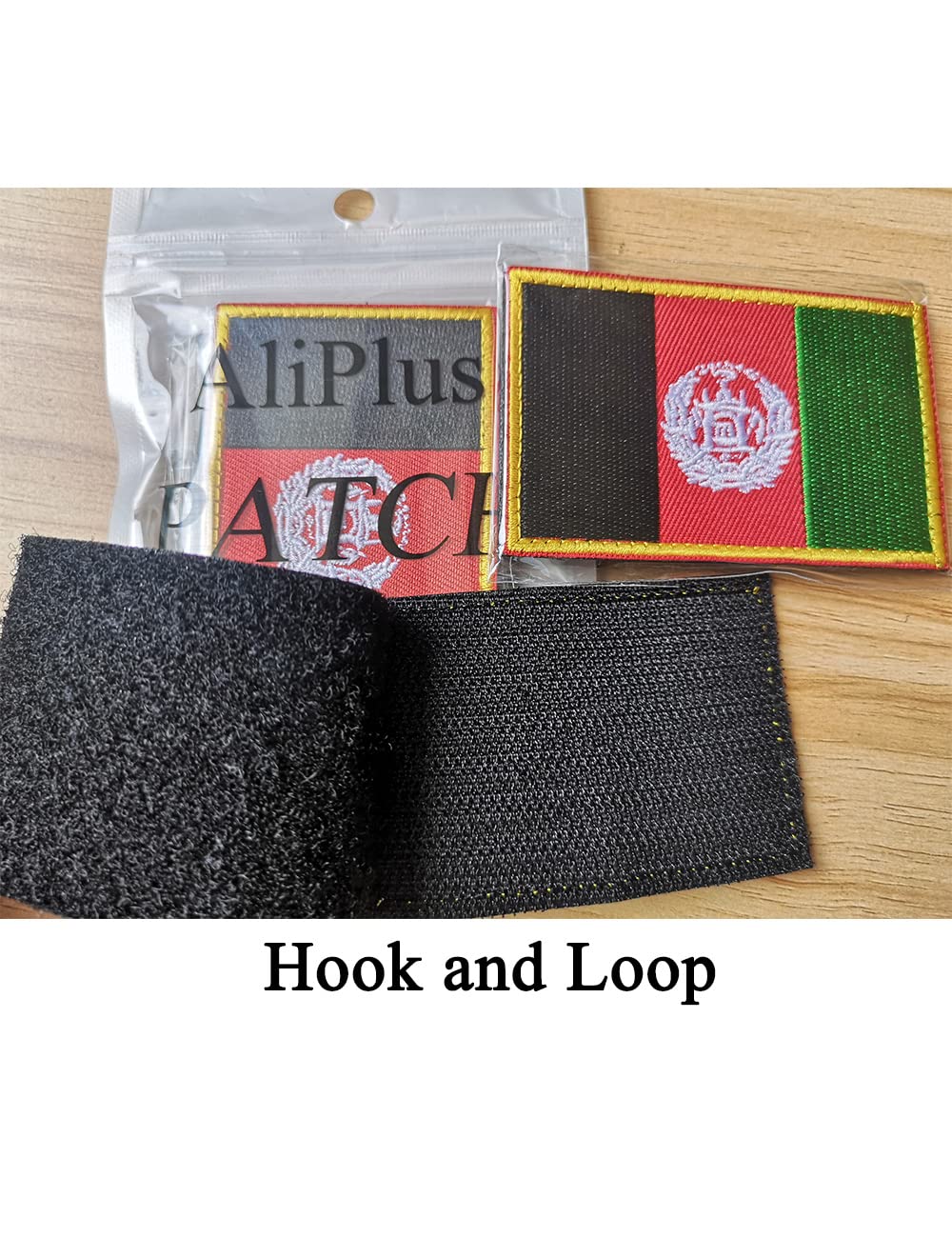 2 PCS Afghanistan Flag Patches Embroidered Tactical Military Morale Patch Applique Fastener Hook and Loop