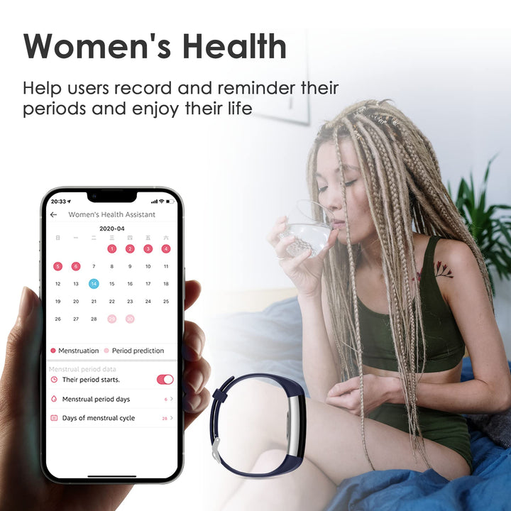 Fitness Tracker for Men and Women,Fitness Watch Waterproof with Activity Tracker and Sleep Monitor,Smart Watch for Android and iOS Phones(Blue)……