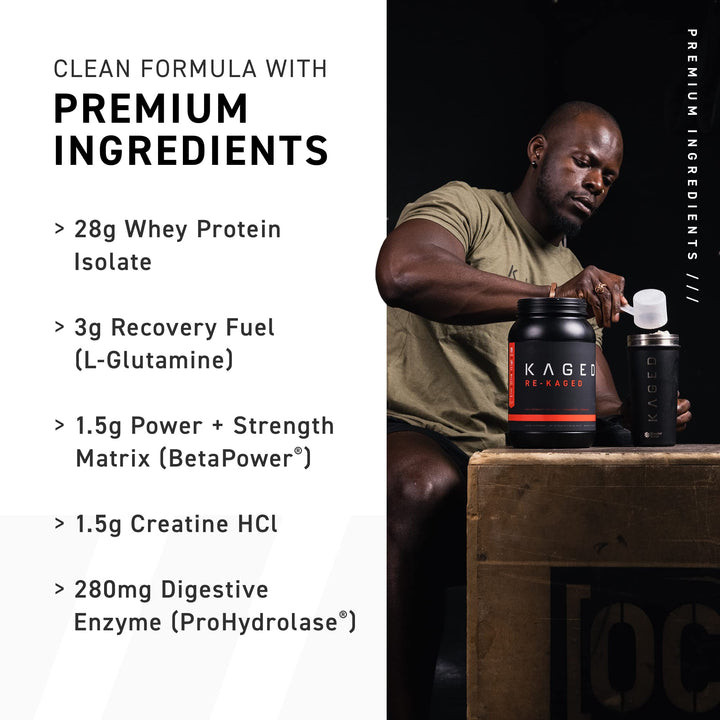 Post Workout Protein Powder, RE-KAGED Whey Protein Powder,Orange Kream - (packaging may vary)