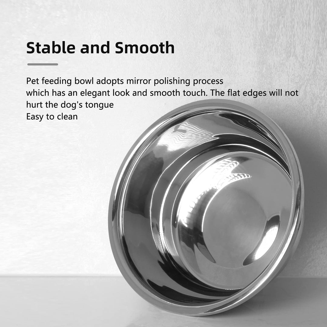 CHOEMORE Stainless Steel Large Dog Bowl Set of 2, with 176 oz (24cup) High Capacity Metal Dog Food Bowls,Desirable Water and Food Bowls for Large, X-Large, and Giant Dogs,Heavy Duty, BPA-Free