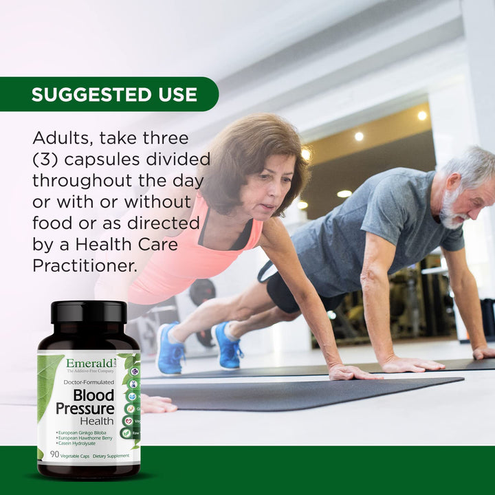 Blood Pressure Health - Made with Hawthorn Berry, Ginkgo Biloba, Magnesium & More to Support Blood Pressure Levels in a Normal Range - 90 Vegetable Capsules