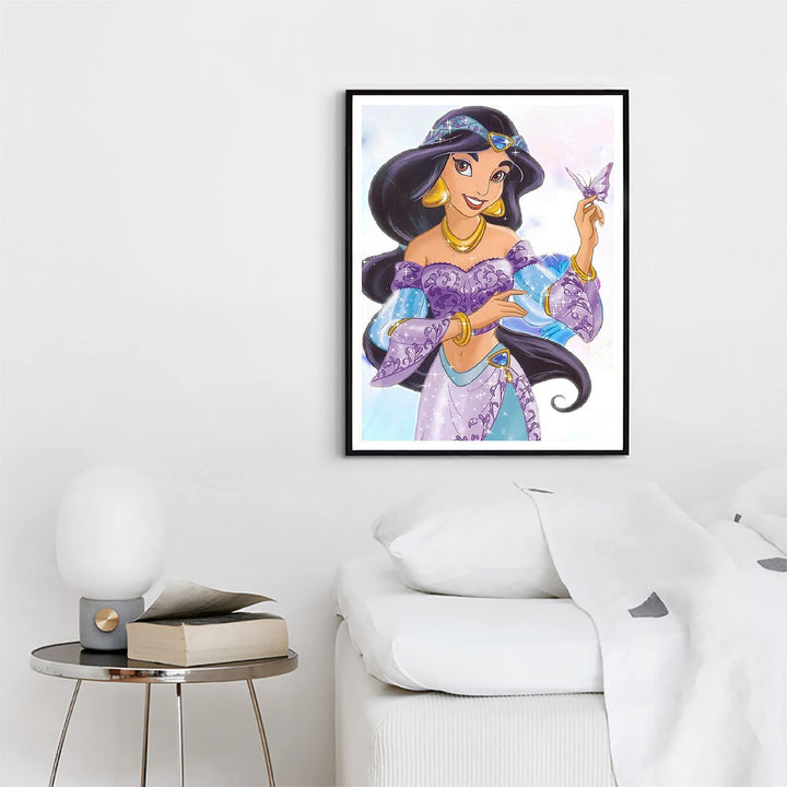 5D DIY Diamond Art Kits for Adults Princess, Diamond Painting Cartoons Girl, Paint by Numbers Full Round Drill Cross Stitch Crystal Rhinestone Home Wall Decoration 12x16 inch-10