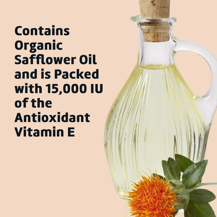 Vitamin E Oil, Vitamin E Oil with Safflower for Skin, Hair, Face and Body, 2.2 FL OZ. (2 Bottles)