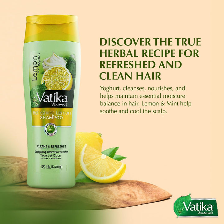 Dabur Vatika Refreshing Lemon Shampoo 400ml by Dabur