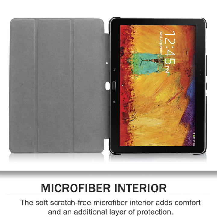 Slim Shell Case for Samsung Galaxy Note 10.1 2014 Edition- Ultra Lightweight Protective Stand Cover with Auto Sleep/Wake Feature, Black