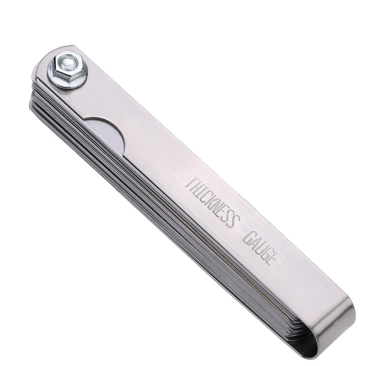 Stainless Steel Feeler Gauge Dual Marked Metric and Imperial Measuring Tool(0.04-0.88 mm, 32 Blades)