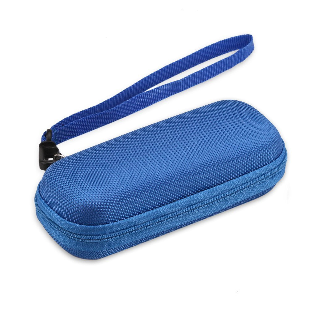 Carrying Case, EVA Zipper Carrying Hard Case Cover for Digital Voice Recorders, MP3 Players, USB Cable, Earphones-Bose QC20, Memory Cards, U Disk, Blue