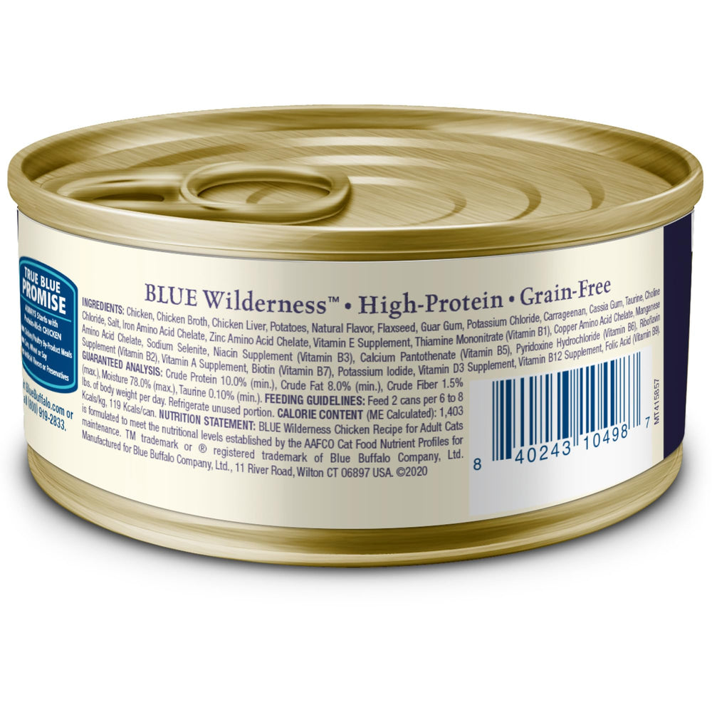 Wilderness High-Protein Grain-Free Wet Food For Adult Cats 7+, Chicken Recipe, 5.5-oz., 24-count