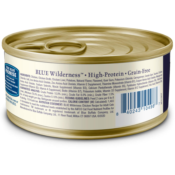 Wilderness High-Protein Grain-Free Wet Food For Adult Cats 7+, Chicken Recipe, 5.5-oz., 24-count