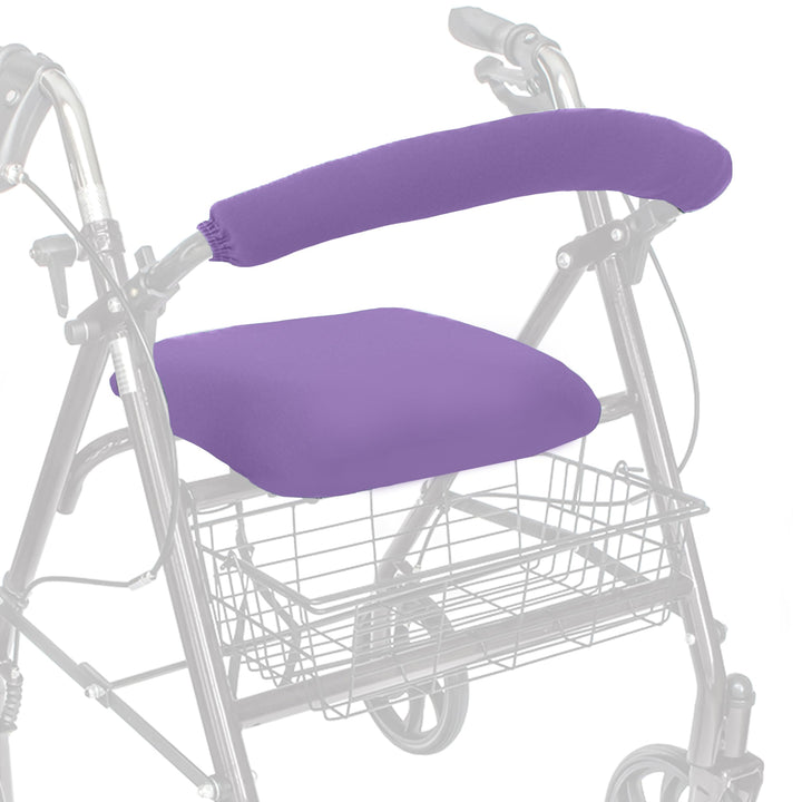 Playful Purple Universal Rollator Walker Seat and Backrest Covers (Purple)