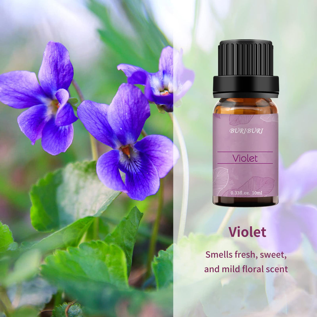 Gardenia Oil and Violet Essential Oil, 100% Pure, Undiluted, Natural, Organic Aromatherapy Essential Oils Gift Set, 10MLx2
